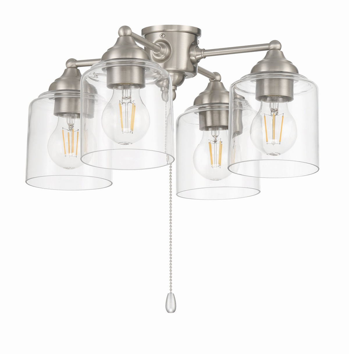 LED Fan Light Kit in Brushed Polished Nickel