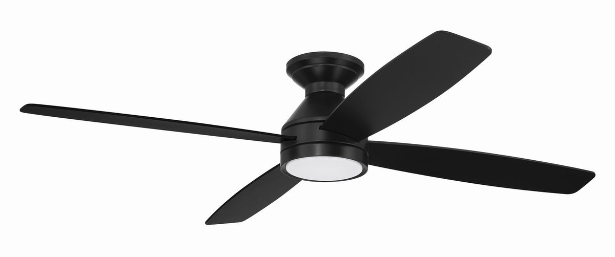 DeMarco 52" Ceiling Fan In/Outdoor Damp Rated 52" Ceiling Fan in Flat Black