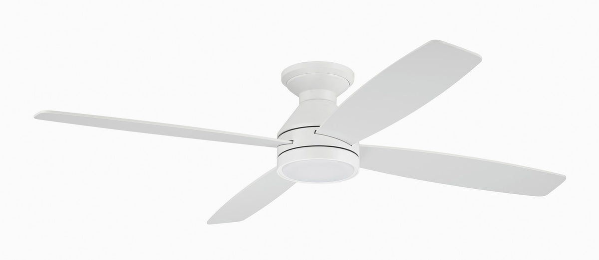 DeMarco 52" Ceiling Fan In/Outdoor Damp Rated 52" Ceiling Fan in White
