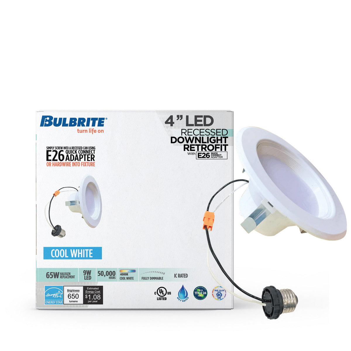 Recessed Recessed Downlight in White Round - Baffled Trim - Ultra Slim