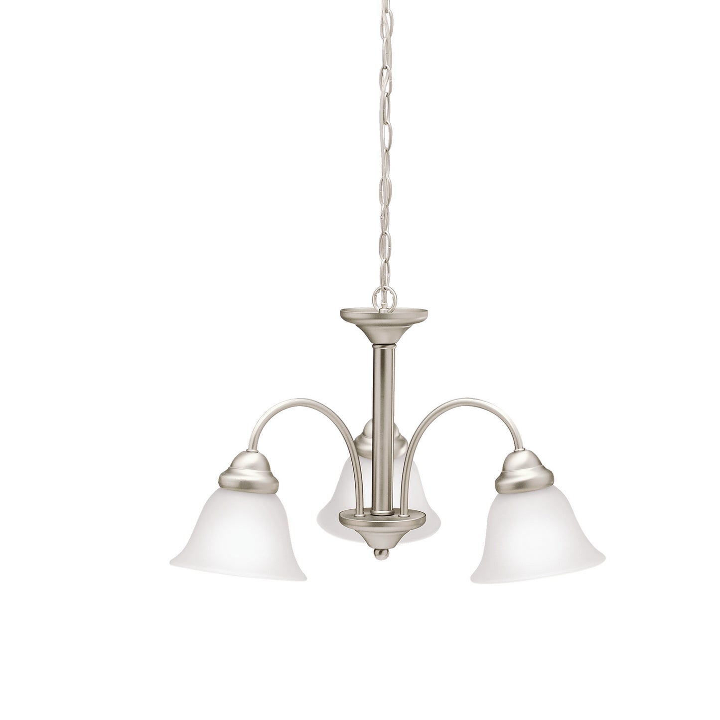 Wynberg Three Light Chandelier in Brushed Nickel