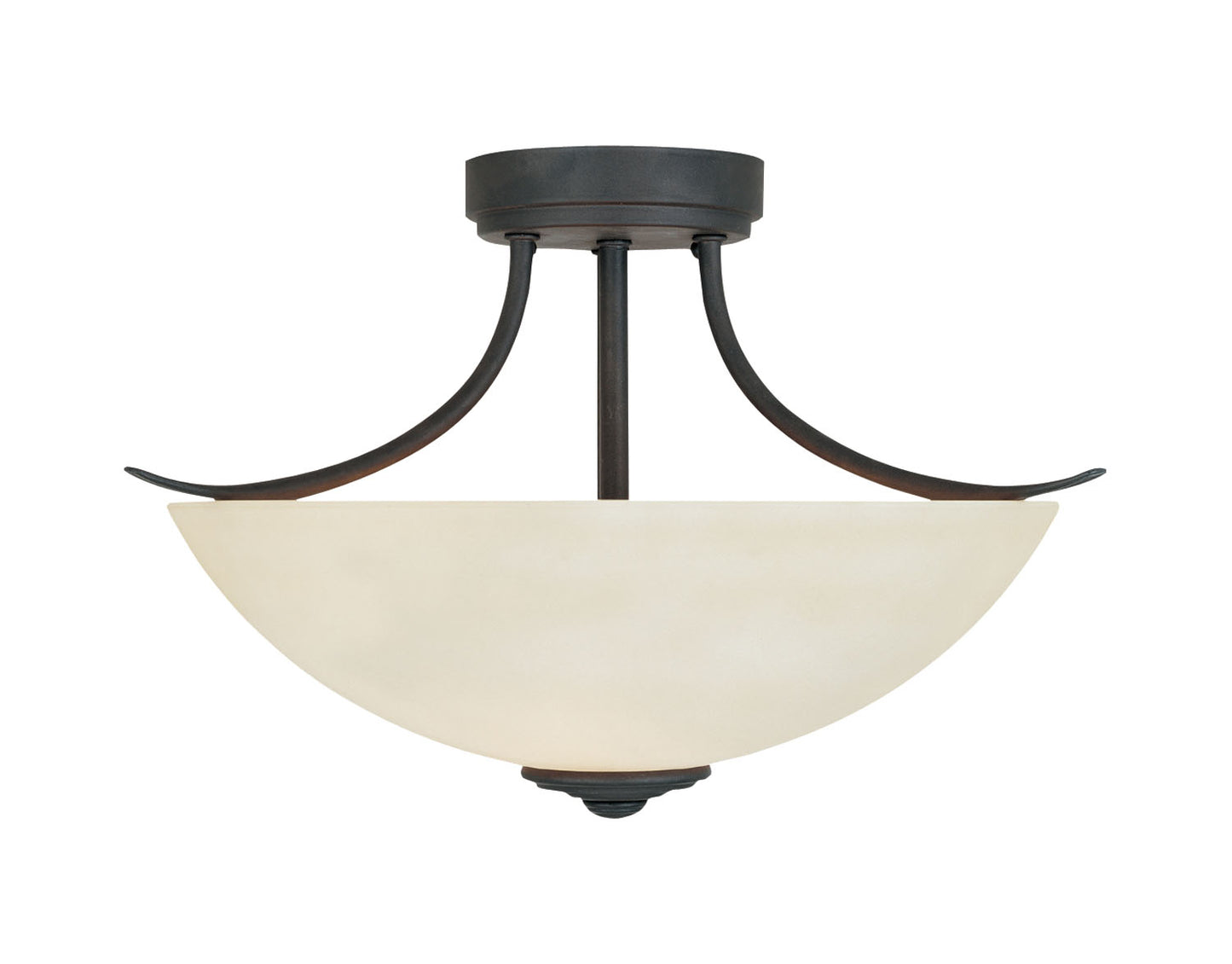 Montego Two Light Semi Flush Mount in Oil Rubbed Bronze
