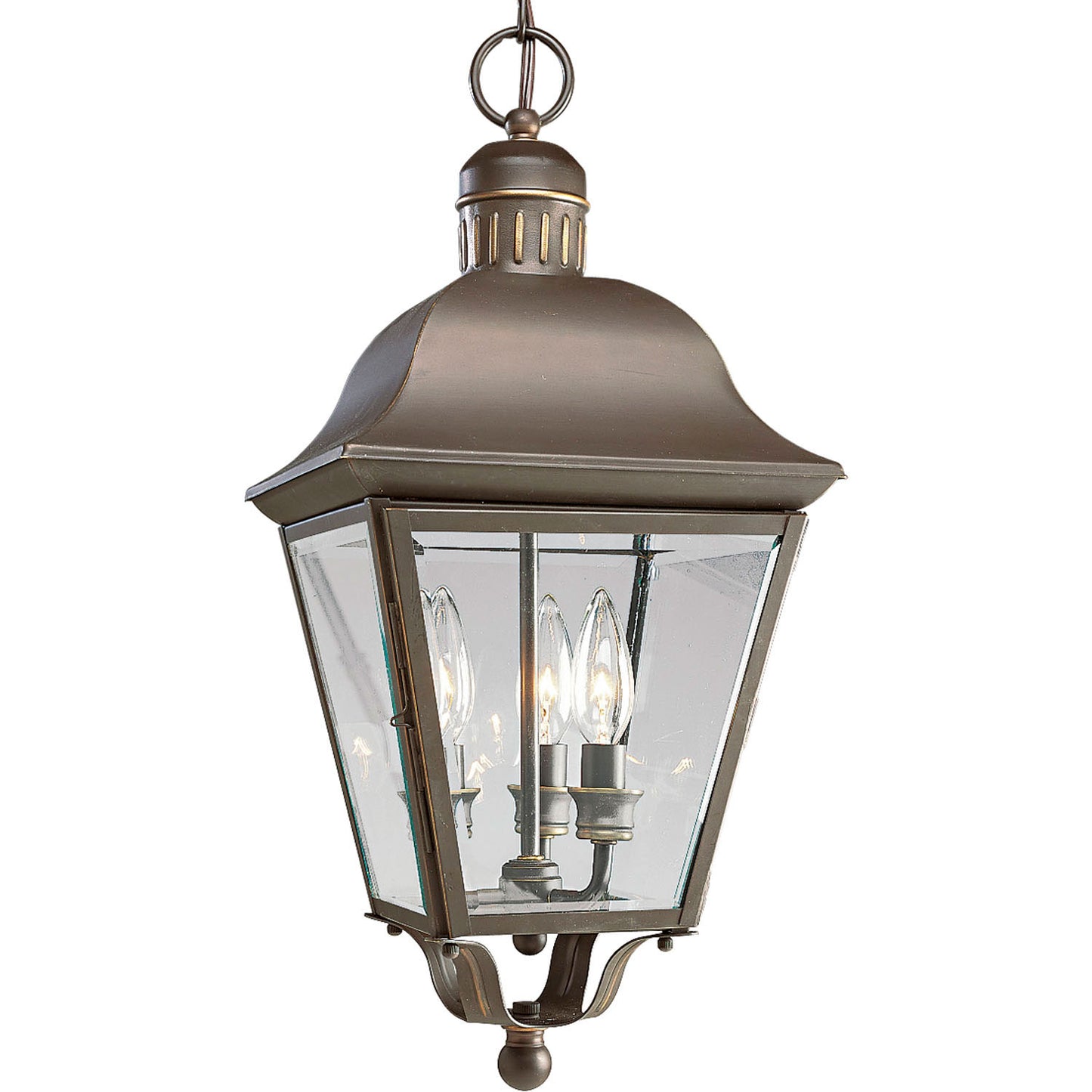 Andover Three Light Hanging Lantern in Antique Bronze