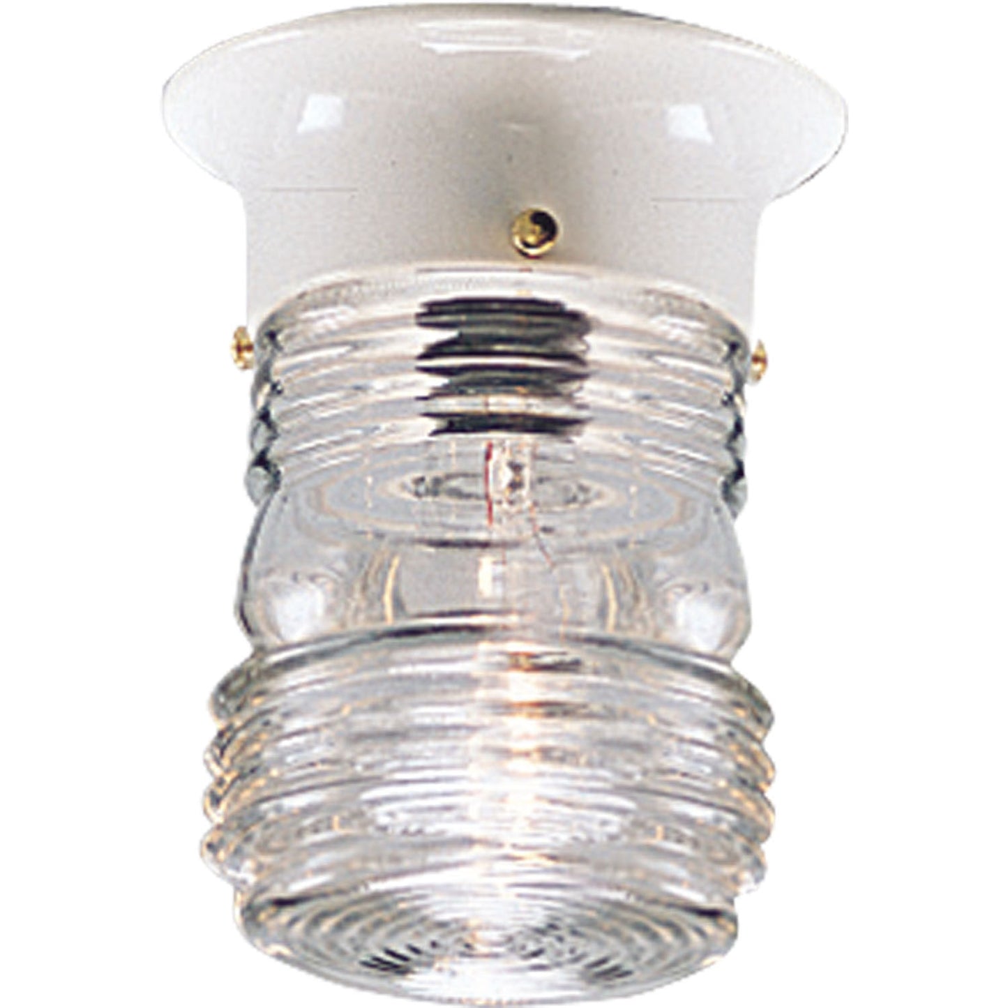 Progress Lighting - P5603-30 - One Light Outdoor Flush Mount - Utility Lantern - White