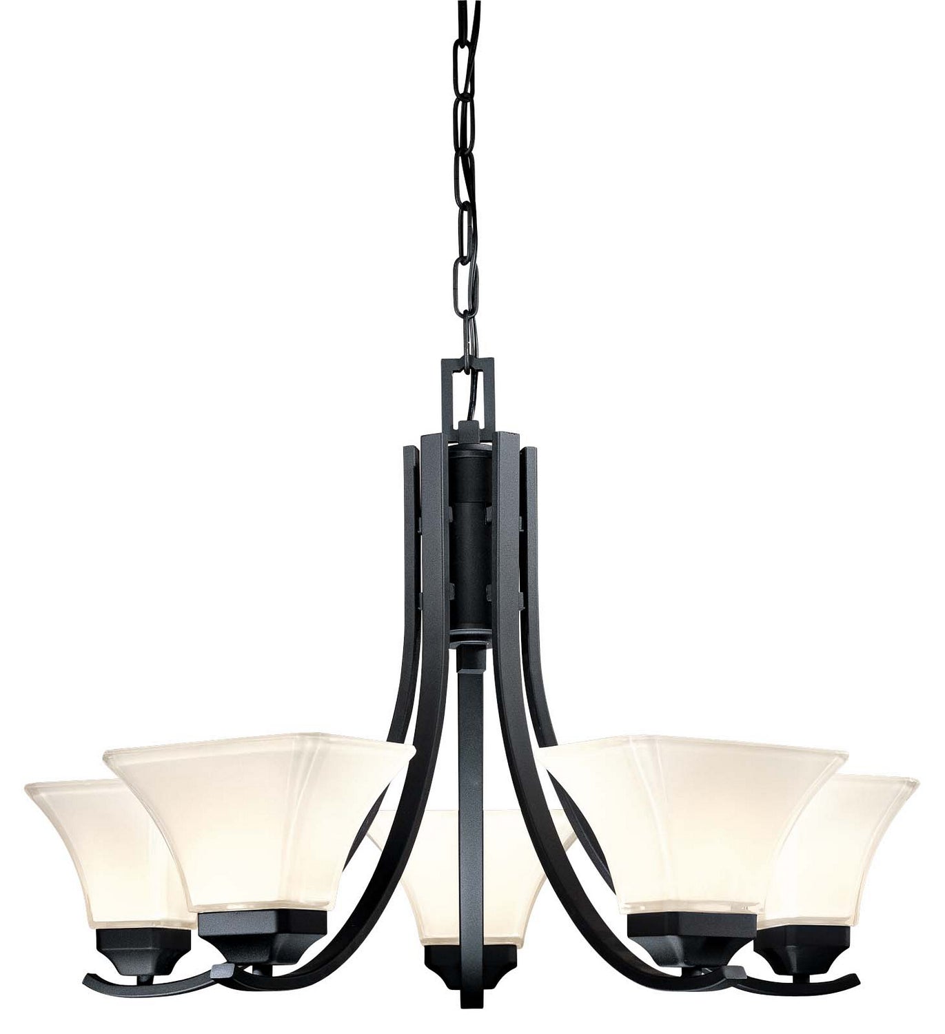 Agilis Five Light Chandelier in Black