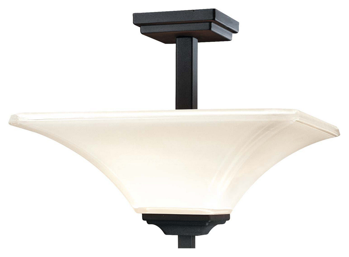 Agilis Two Light Semi Flush Mount in Black