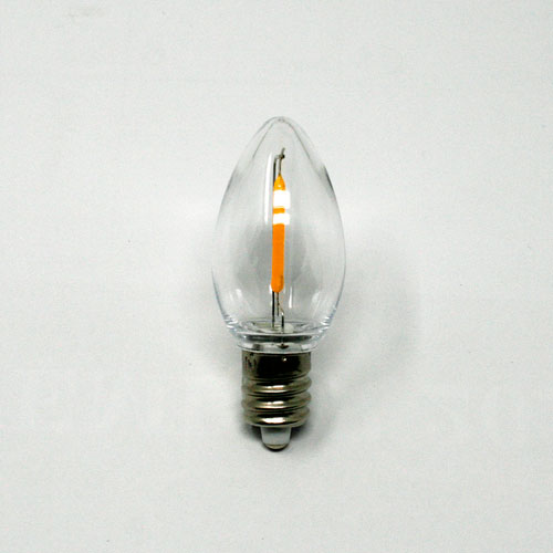 Sival LED Filament C7 Bulb, Plastic, 0.5W, Candelabra (E12) Base, shatter-resistant, 2300K, 500-Pack