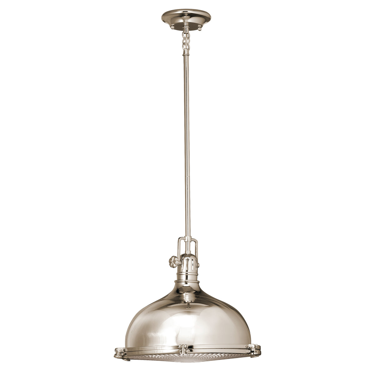 Hatteras Bay One Light Pendant in Polished Nickel