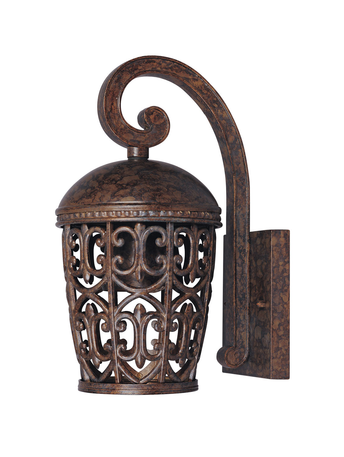 Amherst One Light Wall Lantern in Burnt Umber
