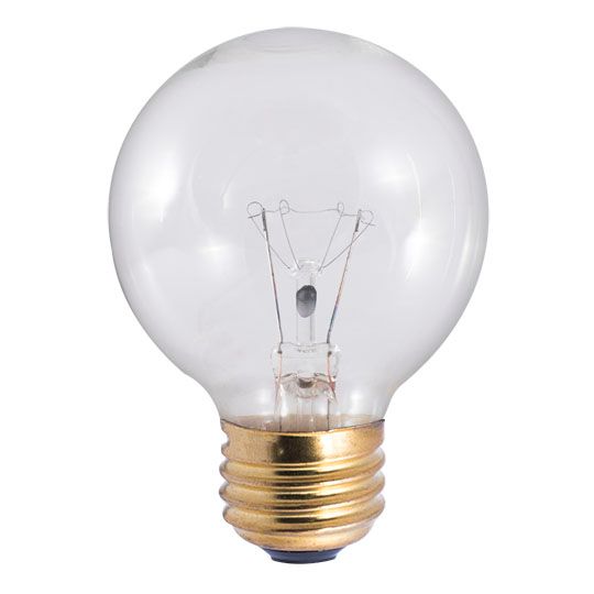 25W G19 GLOBE CLEAR E26 125V