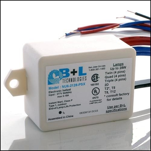 NU6-2128-PSX 277V UPTO 28W 4-PIN CFL SIDE