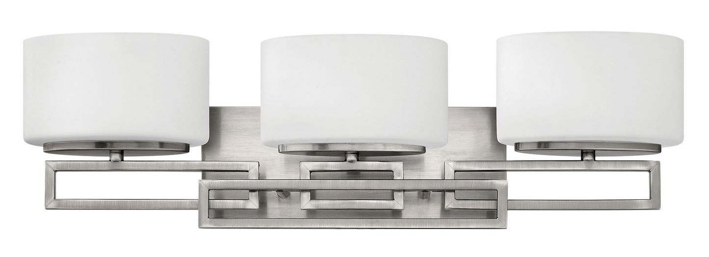 Lanza Three Light Vanity in Antique Nickel