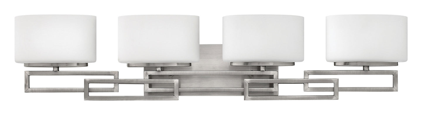 Lanza Four Light Vanity in Antique Nickel