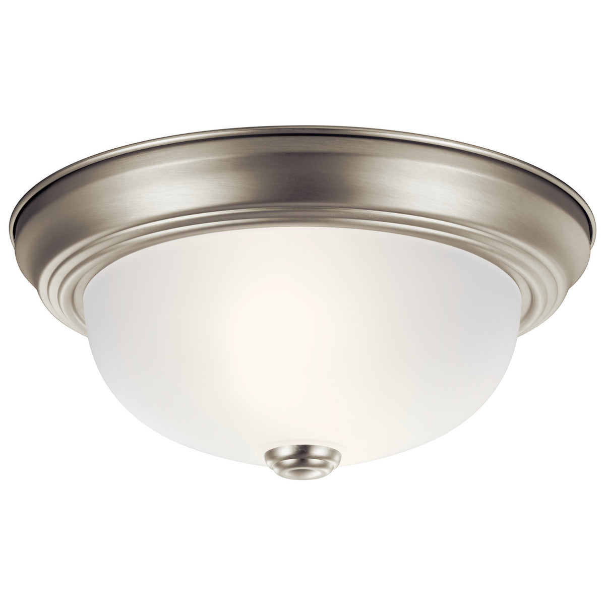 Two Light Flush Mount in Brushed Nickel