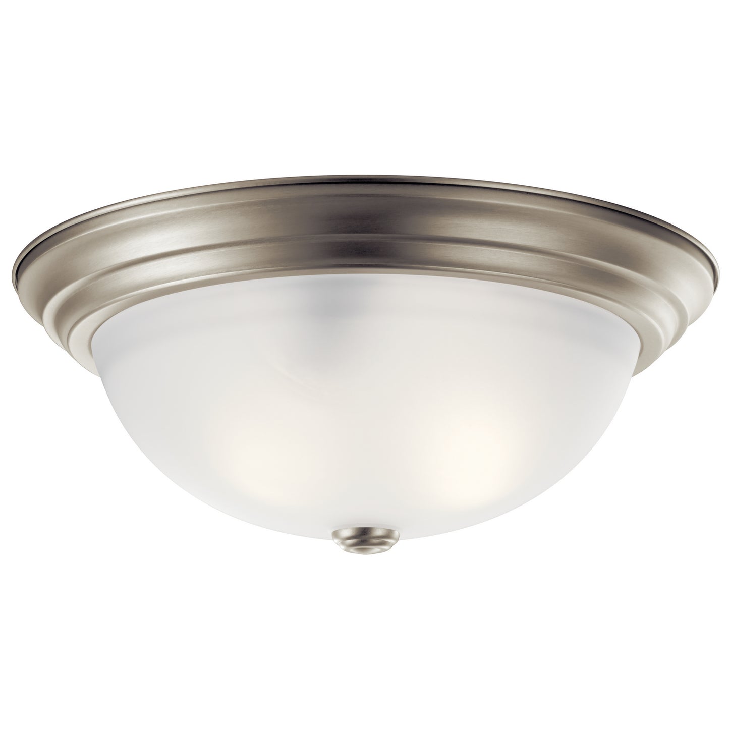 Three Light Flush Mount in Brushed Nickel