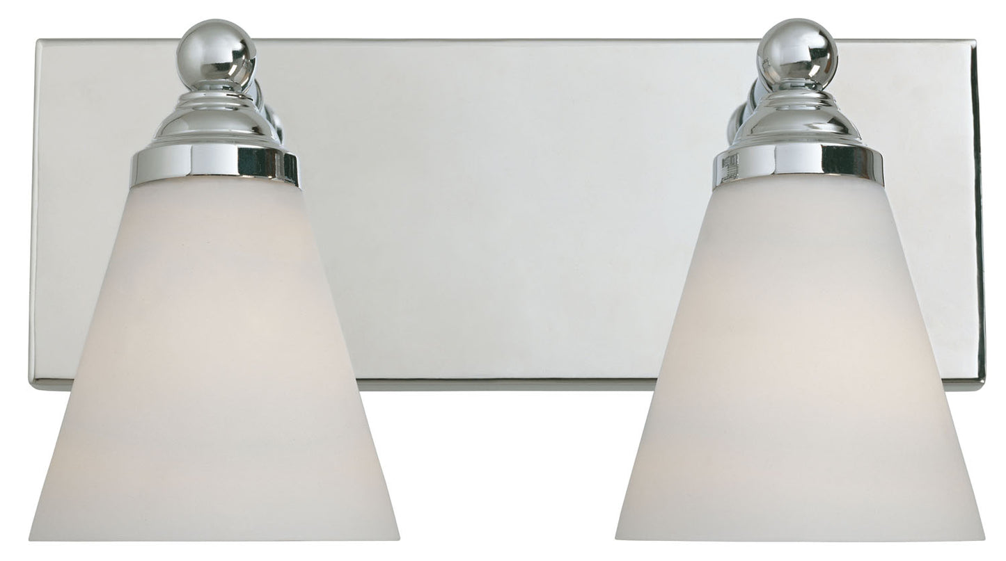 Hudson Two Light Bath Bar in Chrome