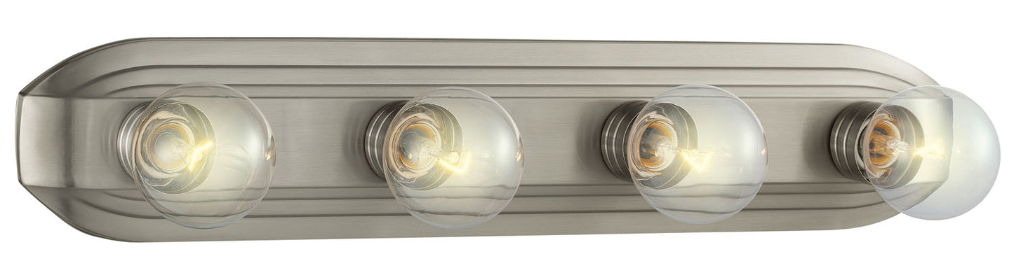 Value Bath/Vanity Four Light Bath Bar in Brushed Nickel