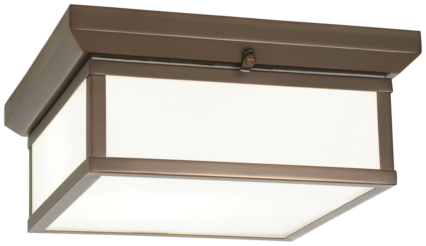 Two Light Flush Mount in Harvard Court Bronze