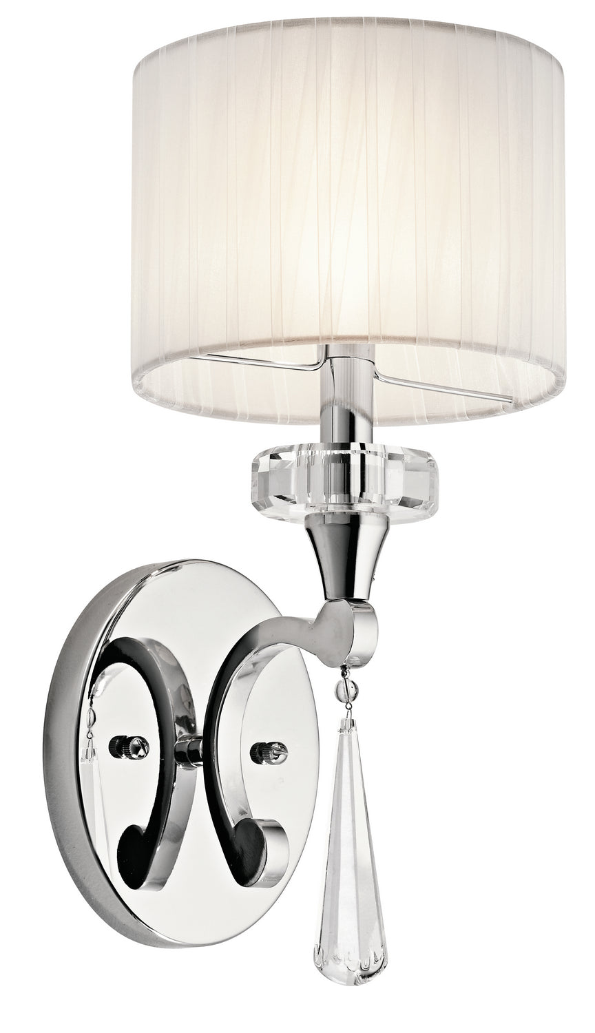 Parker Point One Light Wall Sconce in Chrome