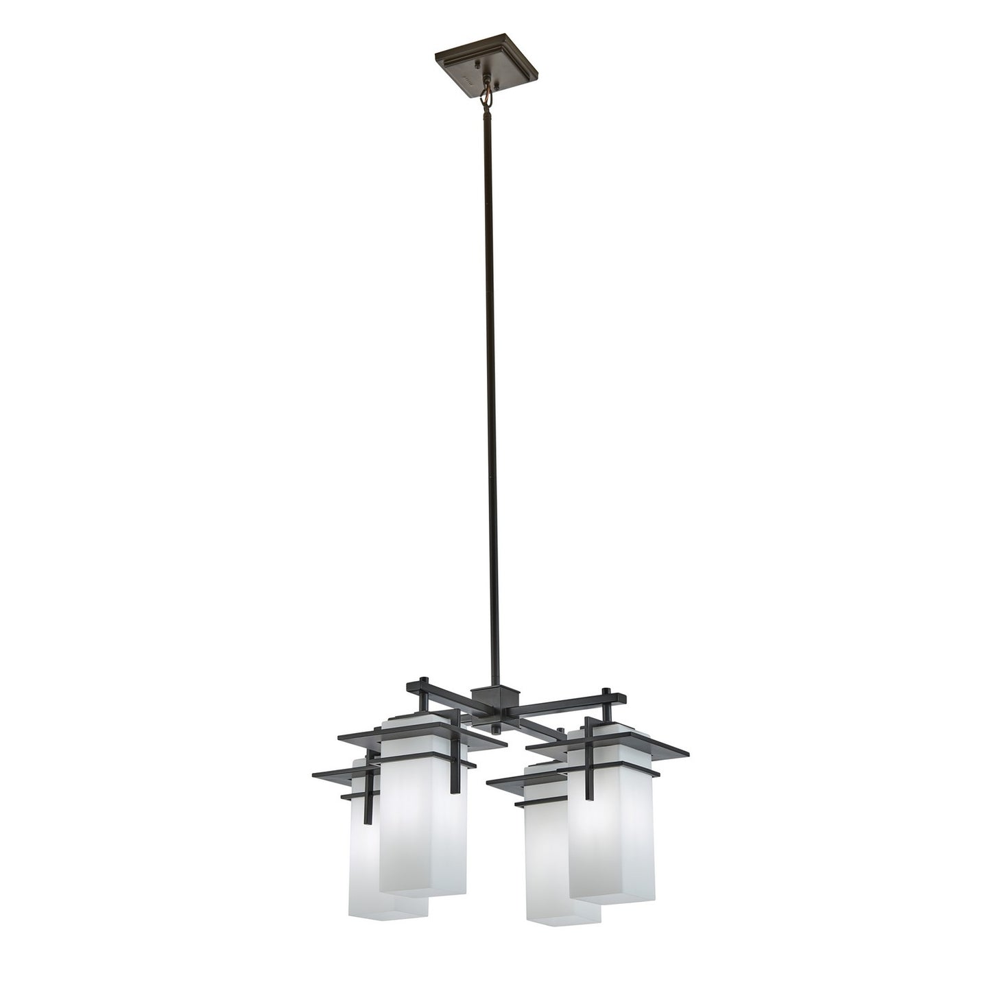 Caterham Four Light Outdoor Chandelier in Olde Bronze