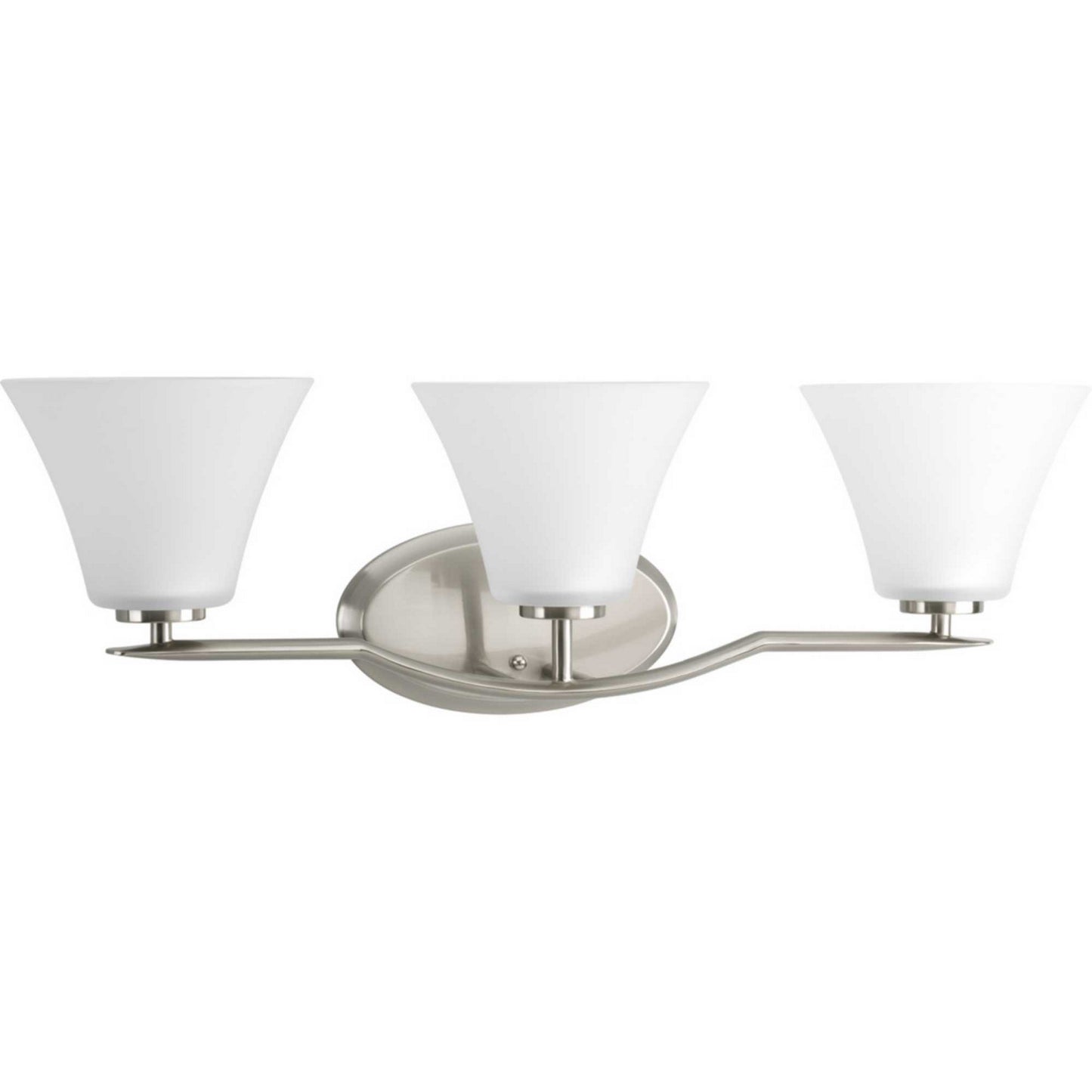 Bravo Three Light Bath Bracket in Brushed Nickel
