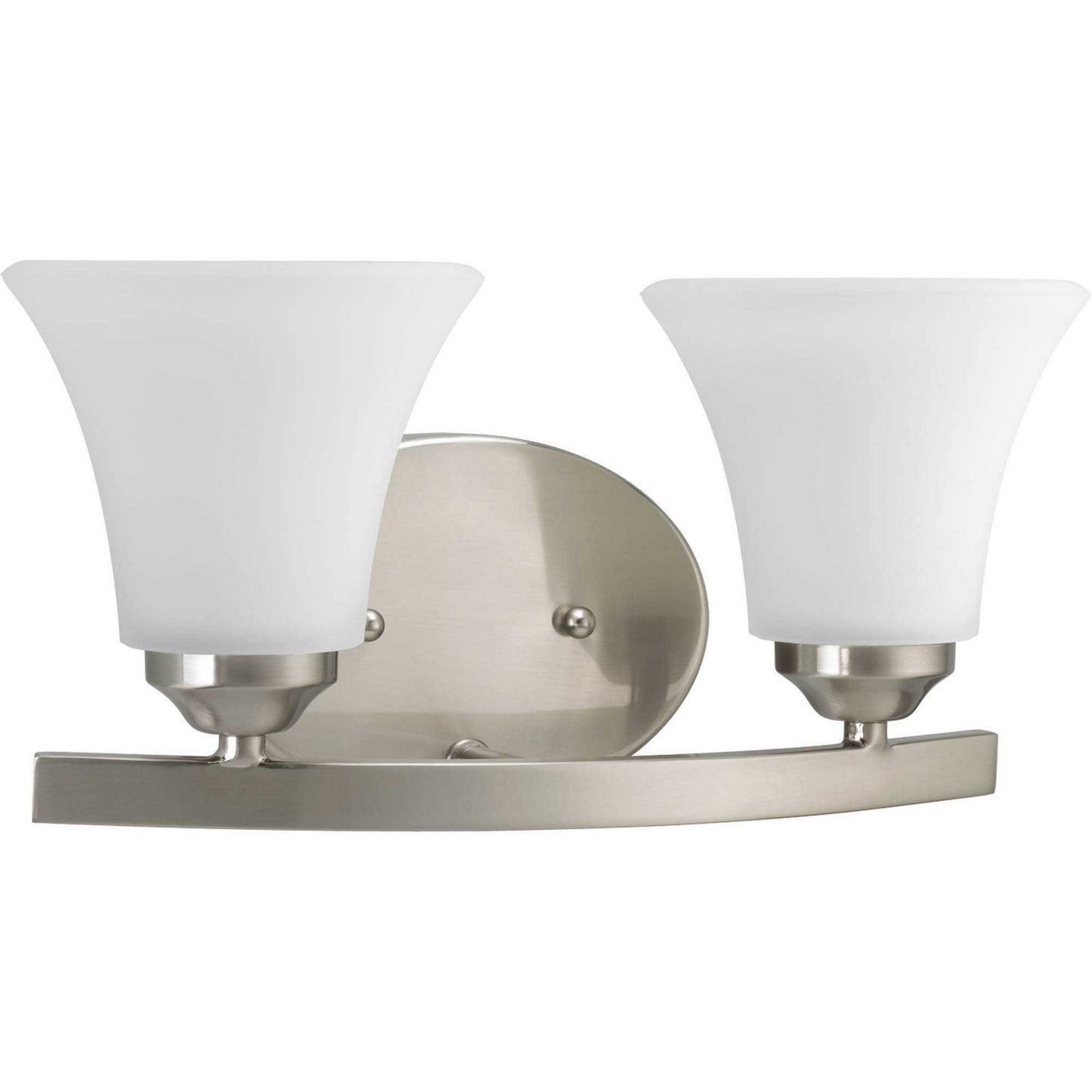 Adorn Two Light Bath Bracket in Brushed Nickel