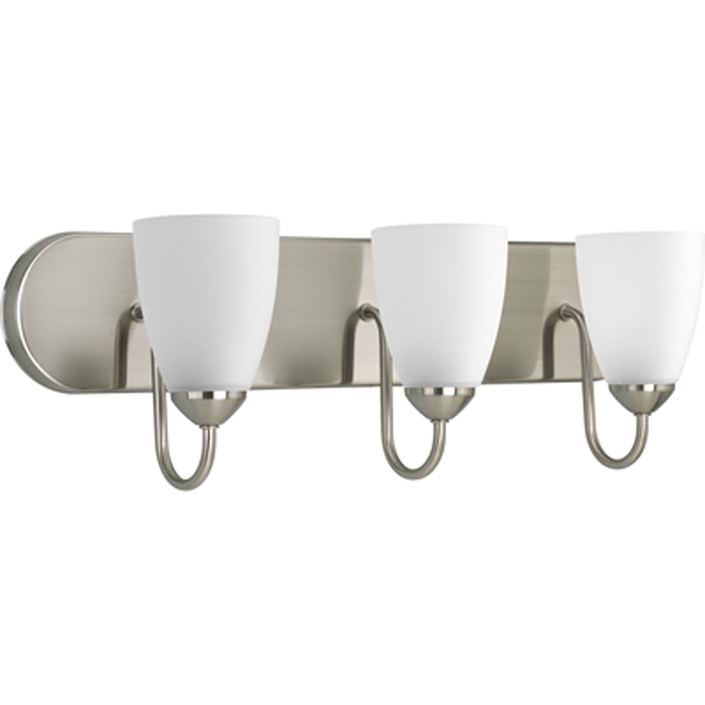 Gather Three Light Bath in Brushed Nickel