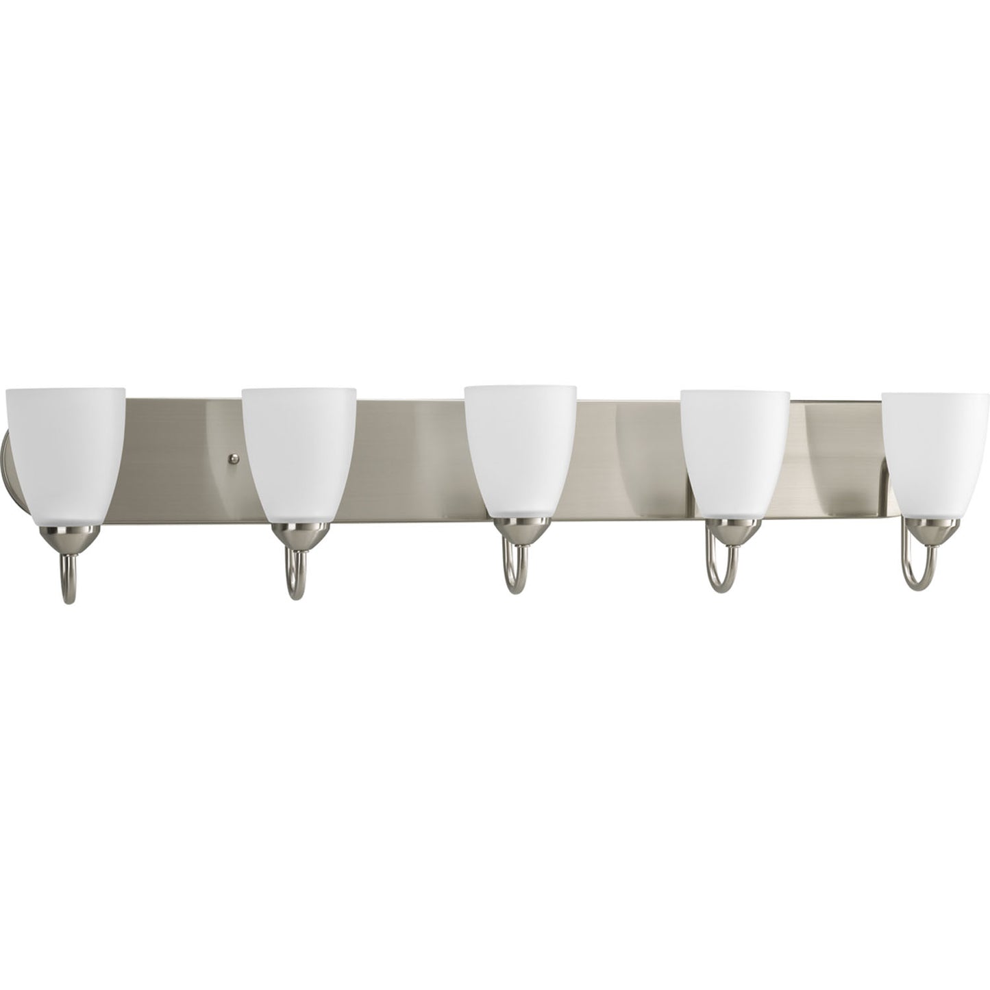 Gather Five Light Bath in Brushed Nickel