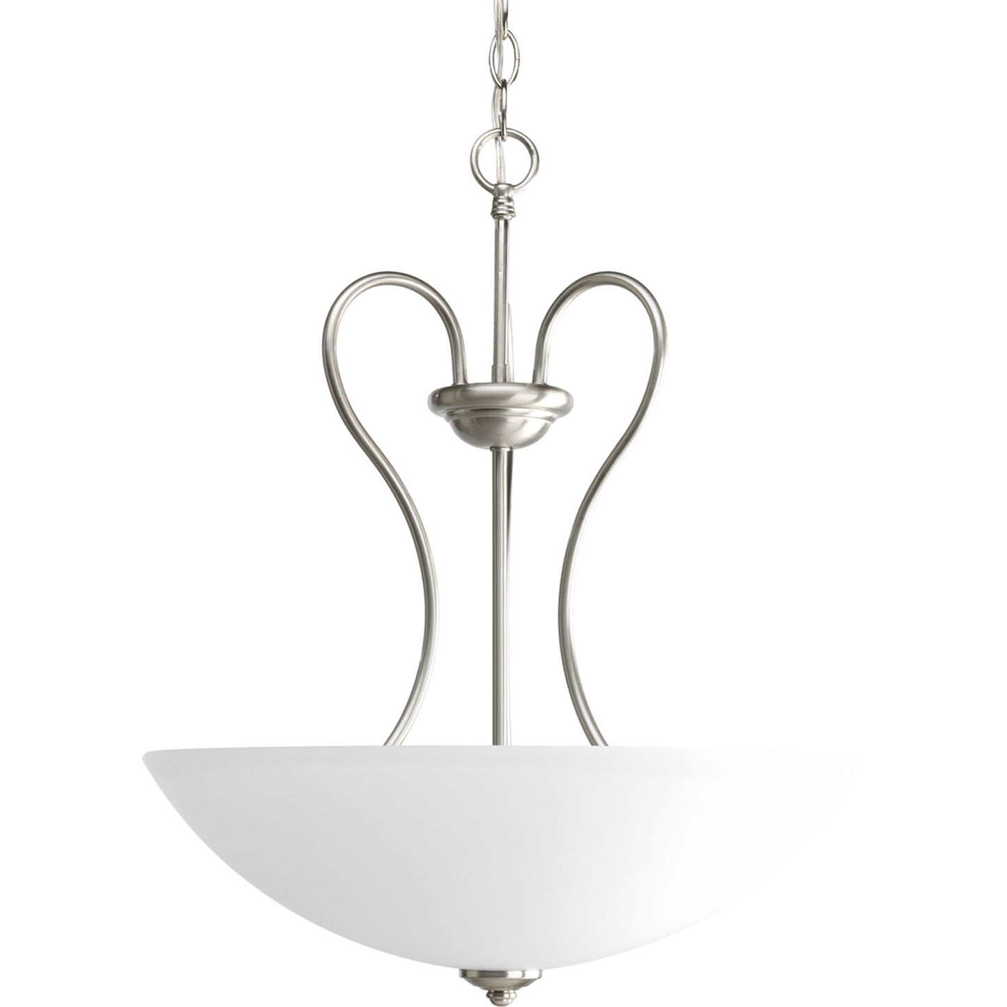 Heart Three Light Pendant in Brushed Nickel
