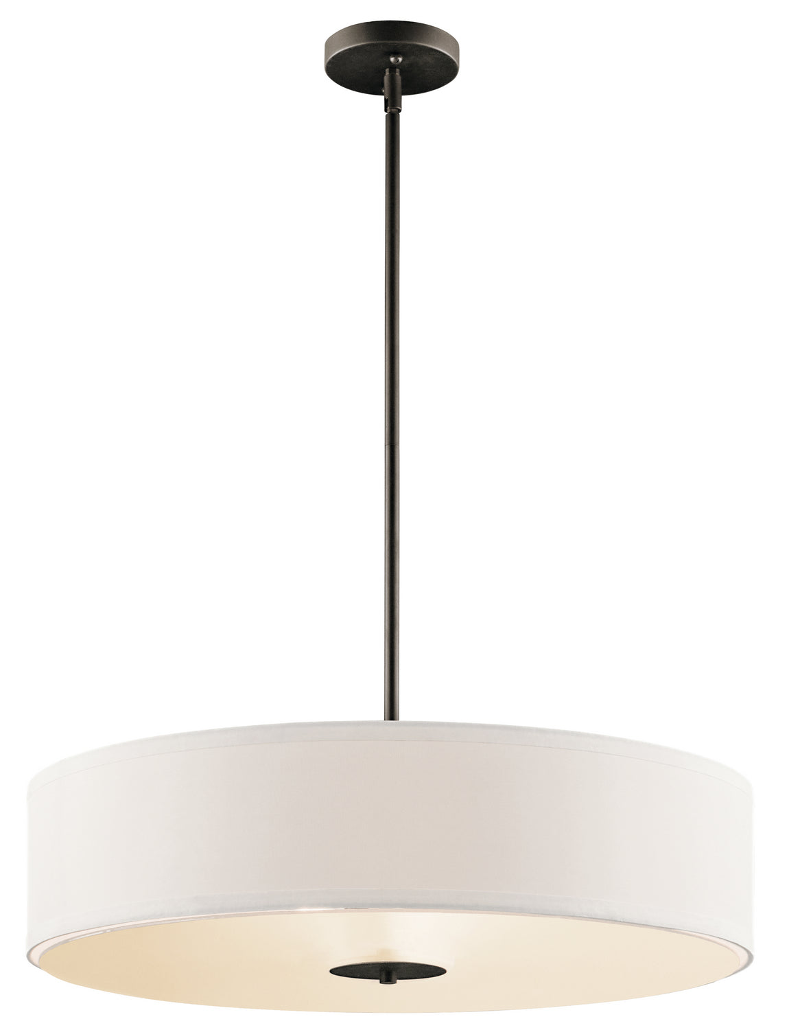 Three Light Pendant/Semi Flush in Olde Bronze