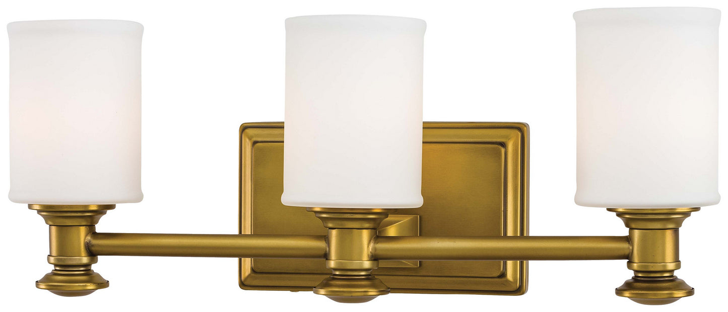 Harbour Point Three Light Bath in Liberty Gold