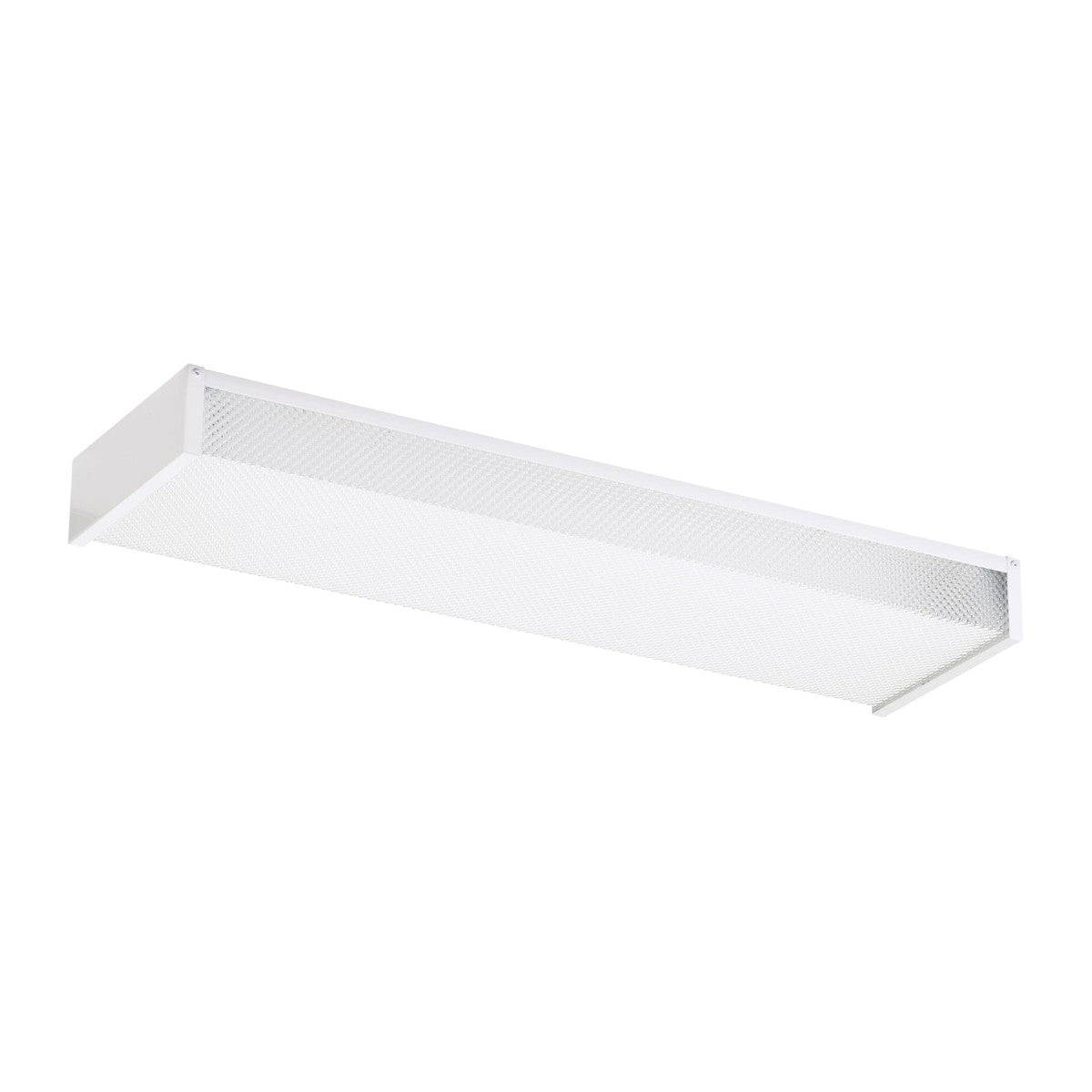 Drop Lens Fluorescent Two Light Flush Mount in White