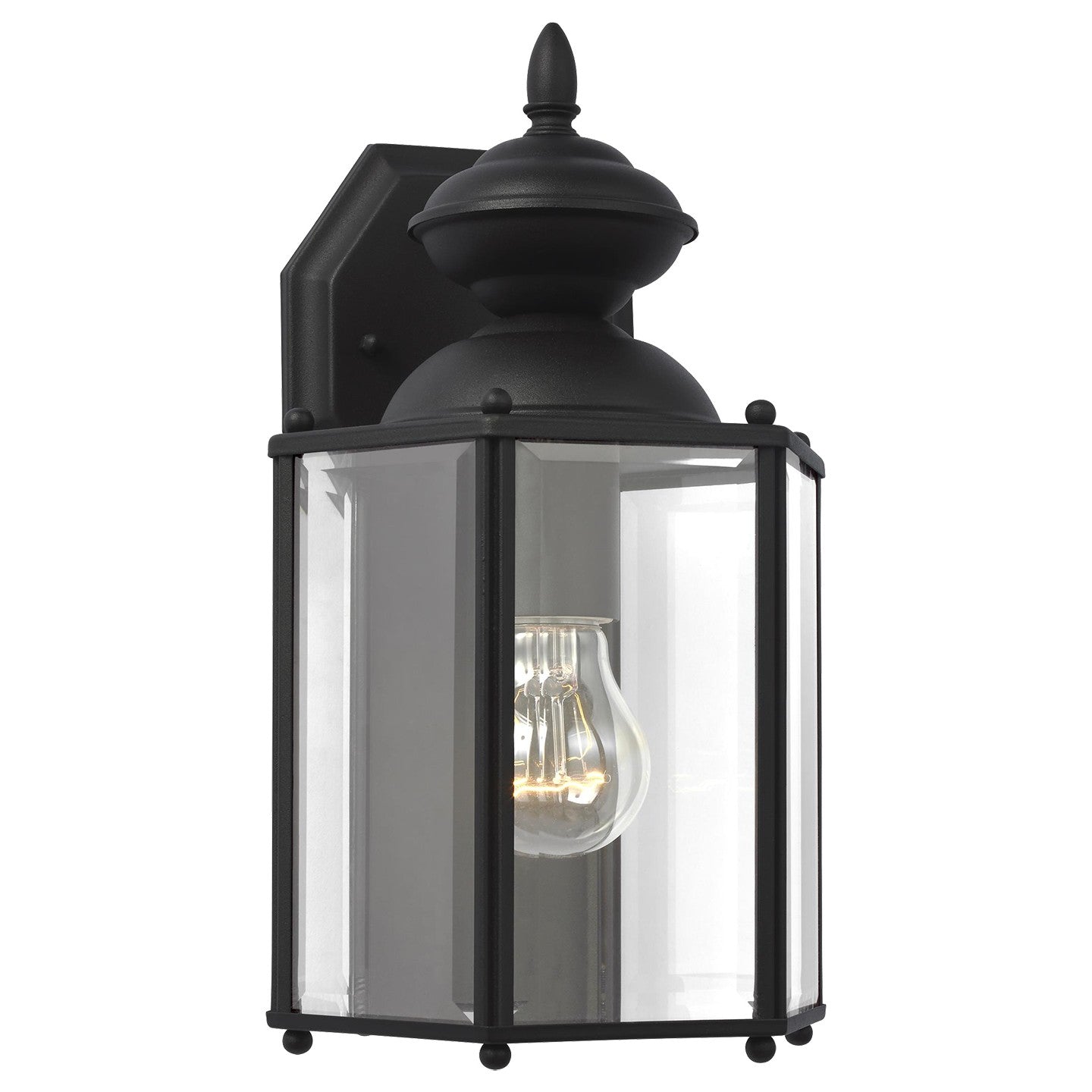 Classico One Light Outdoor Wall Lantern in Black