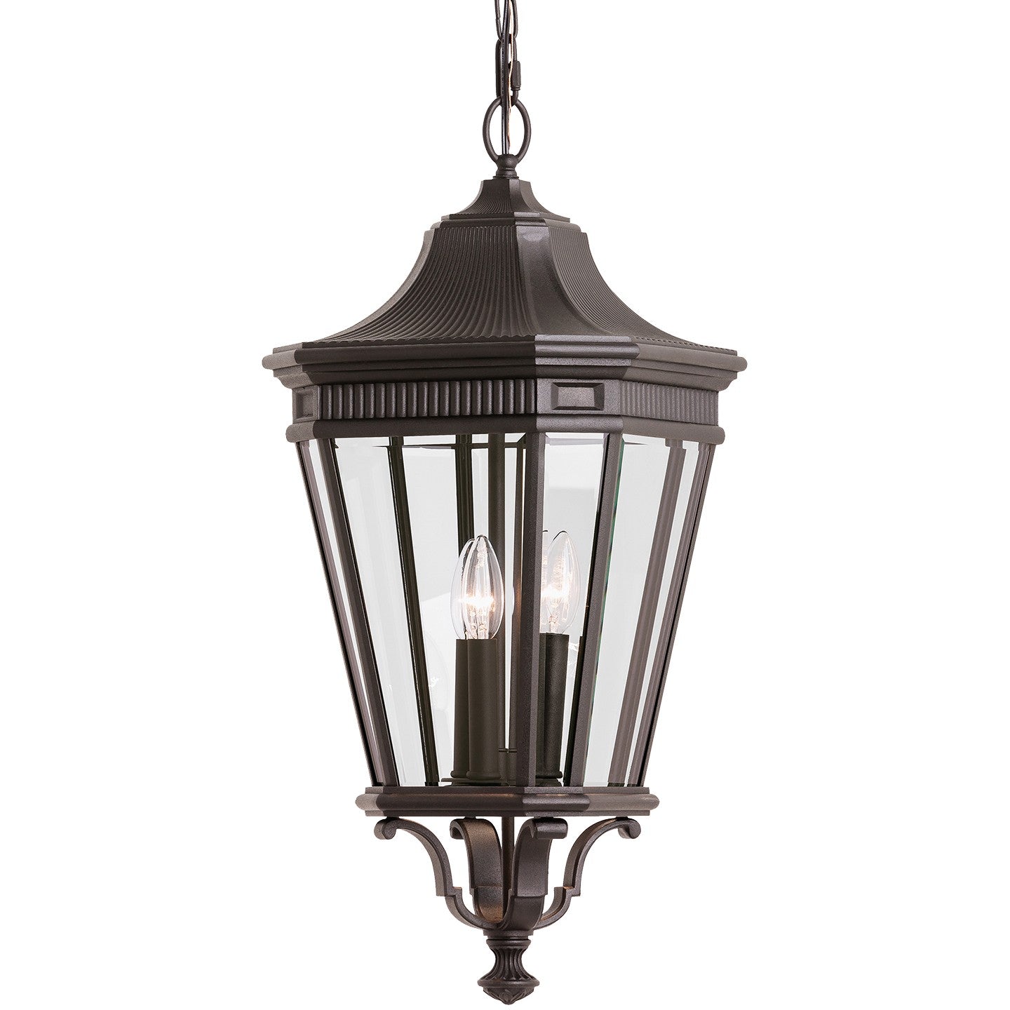 Cotswold Lane Three Light Outdoor Fixture in Grecian Bronze