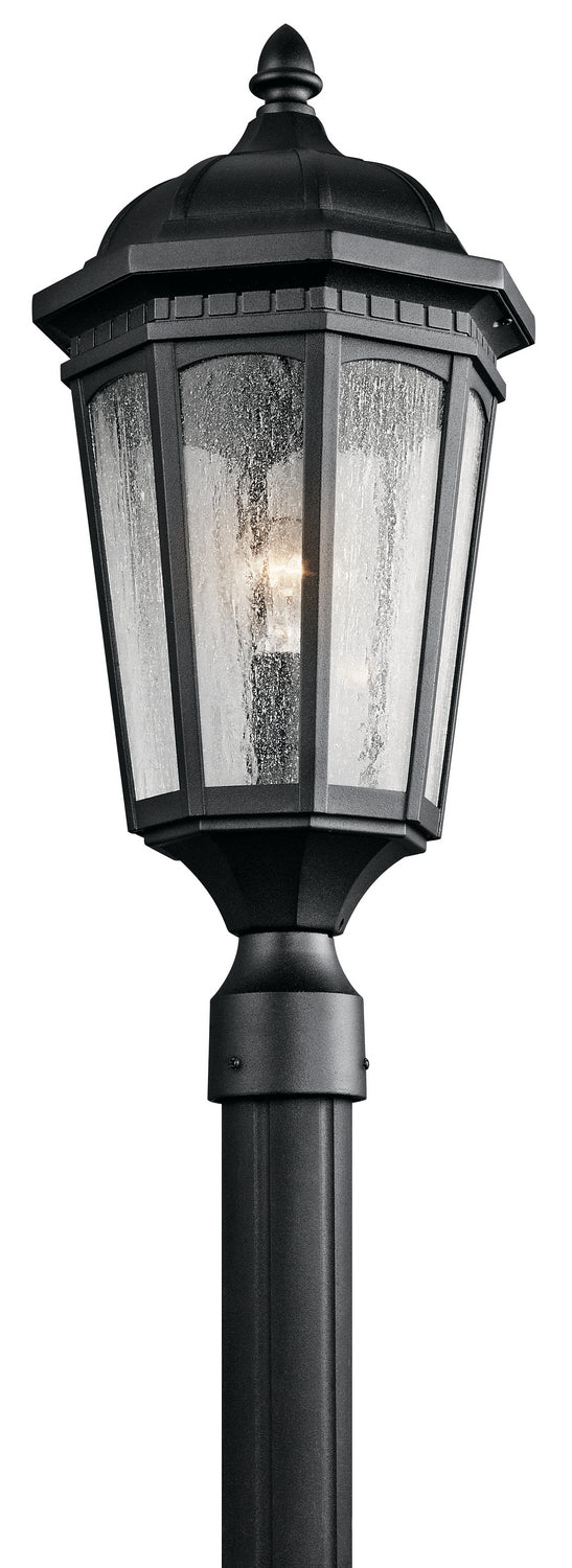 Courtyard One Light Outdoor Post Mount in Textured Black