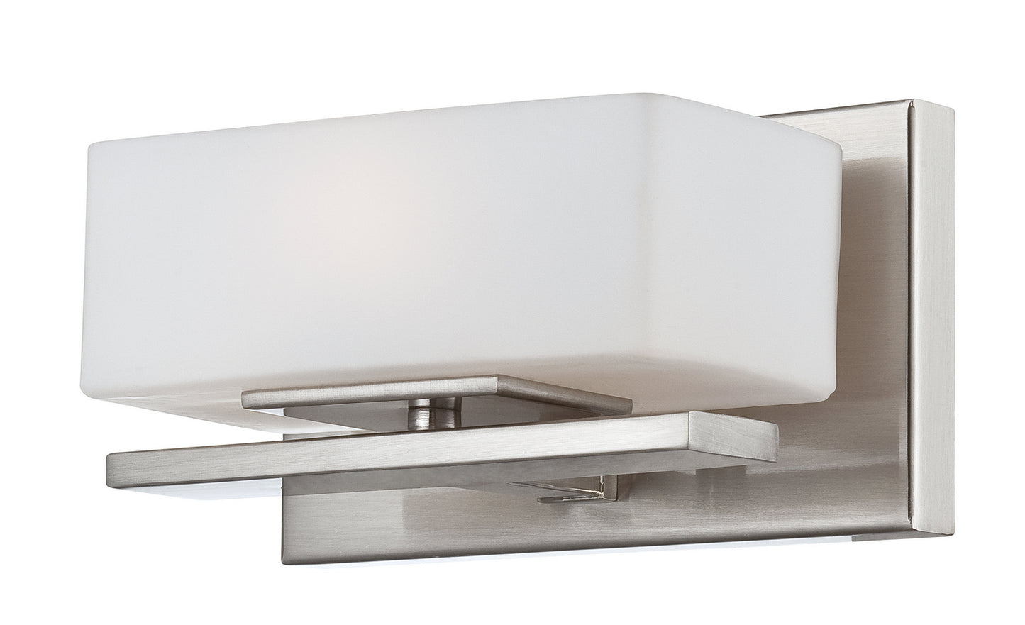 Meridian One Light Wall Sconce in Satin Platinum