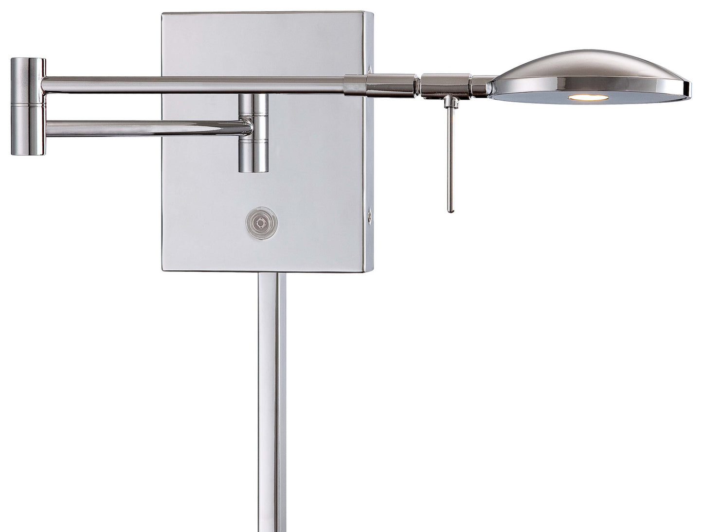 George's Reading Room LED Swing Arm Wall Lamp in Chrome