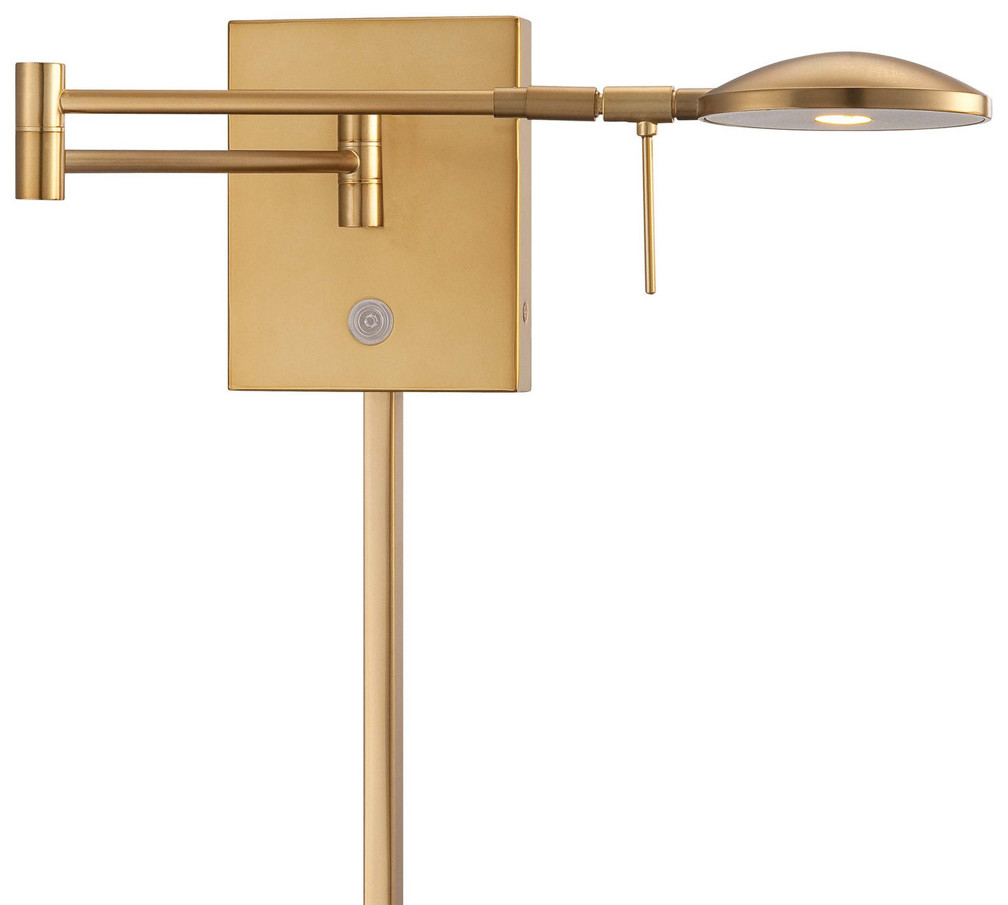 George's Reading Room LED Swing Arm Wall Lamp in Honey Gold