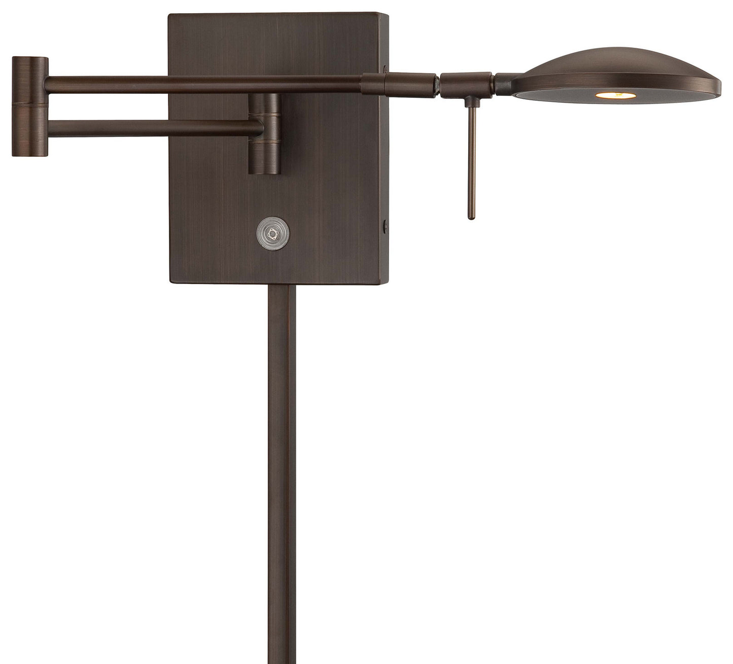 George's Reading Room LED Swing Arm Wall Lamp in Copper Bronze Patina
