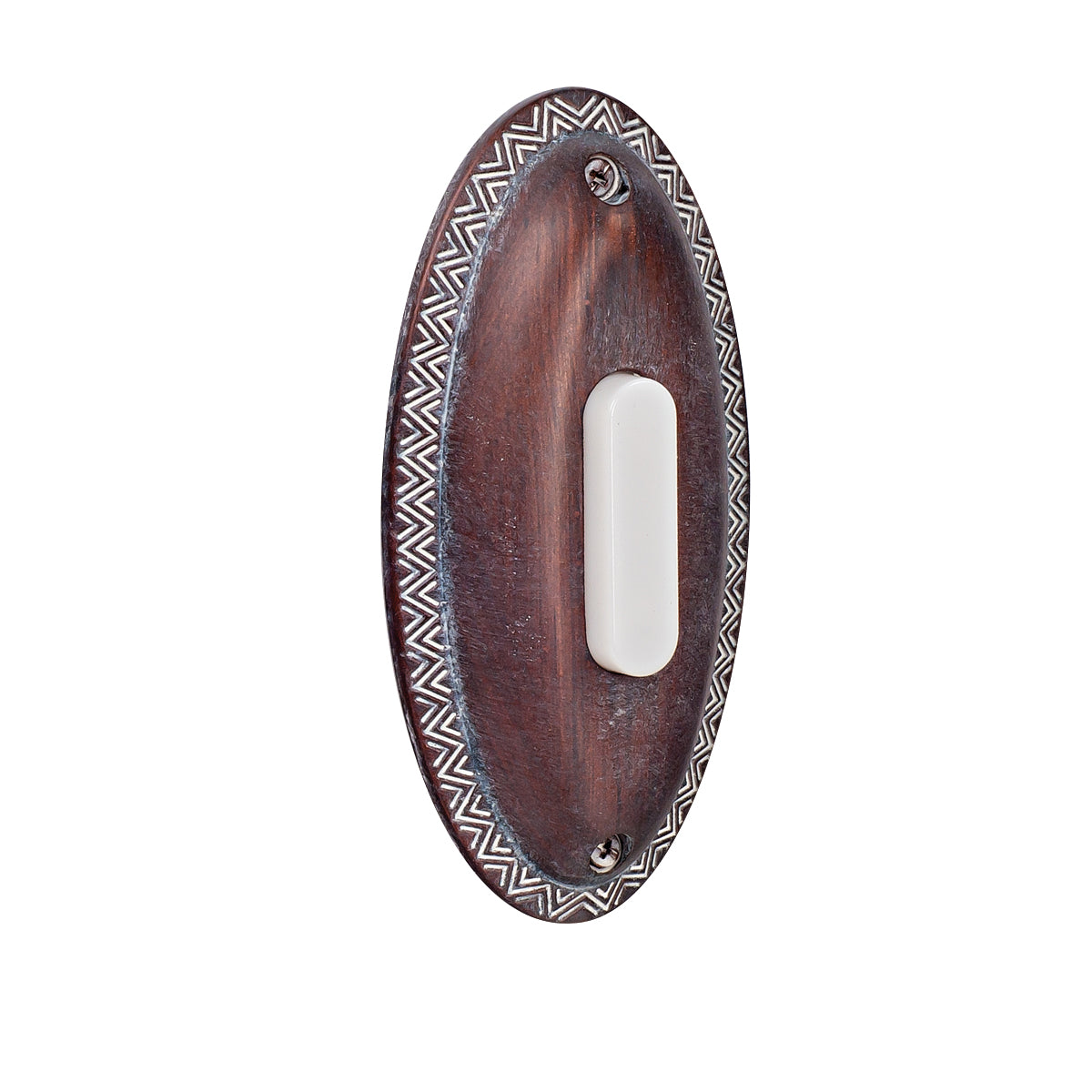 Push Button-Surface Mount Surface Mount Oval Lighted Push Button in Rustic Brick