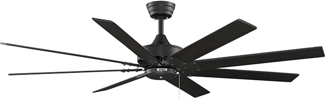 Levon AC 63" Ceiling Fan in Black