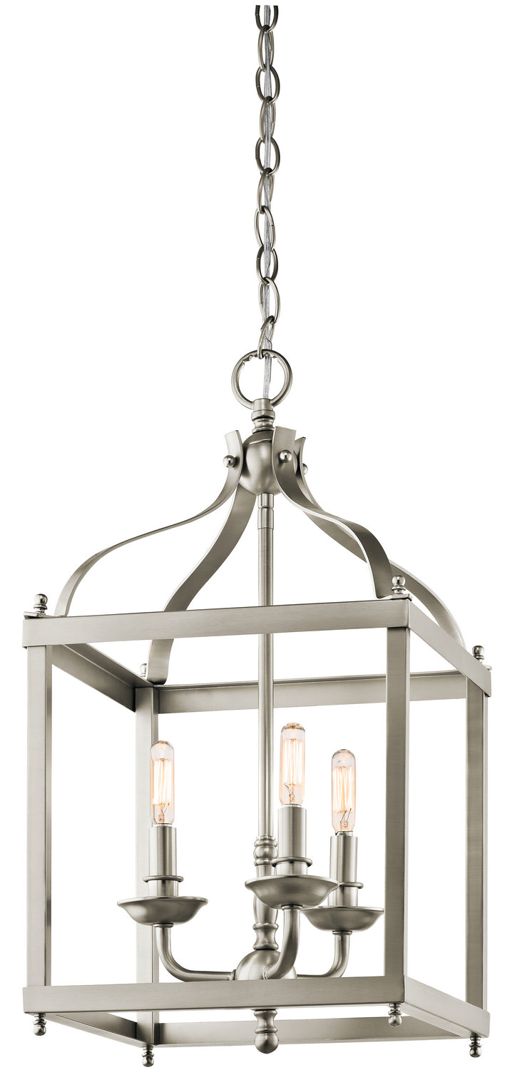 Larkin Three Light Pendant in Brushed Nickel