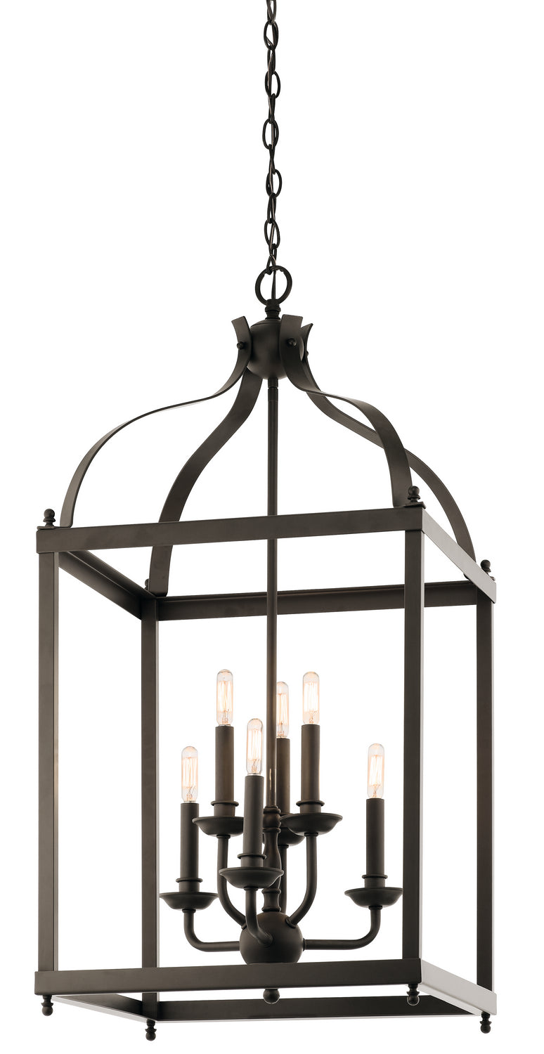 Larkin Six Light Foyer Chandelier in Olde Bronze
