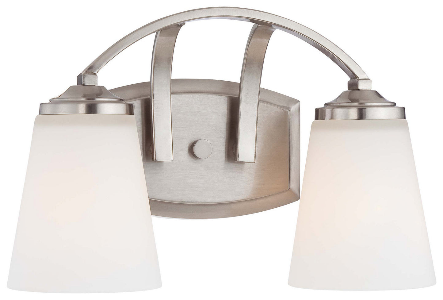 Overland Park Two Light Bath in Brushed Nickel