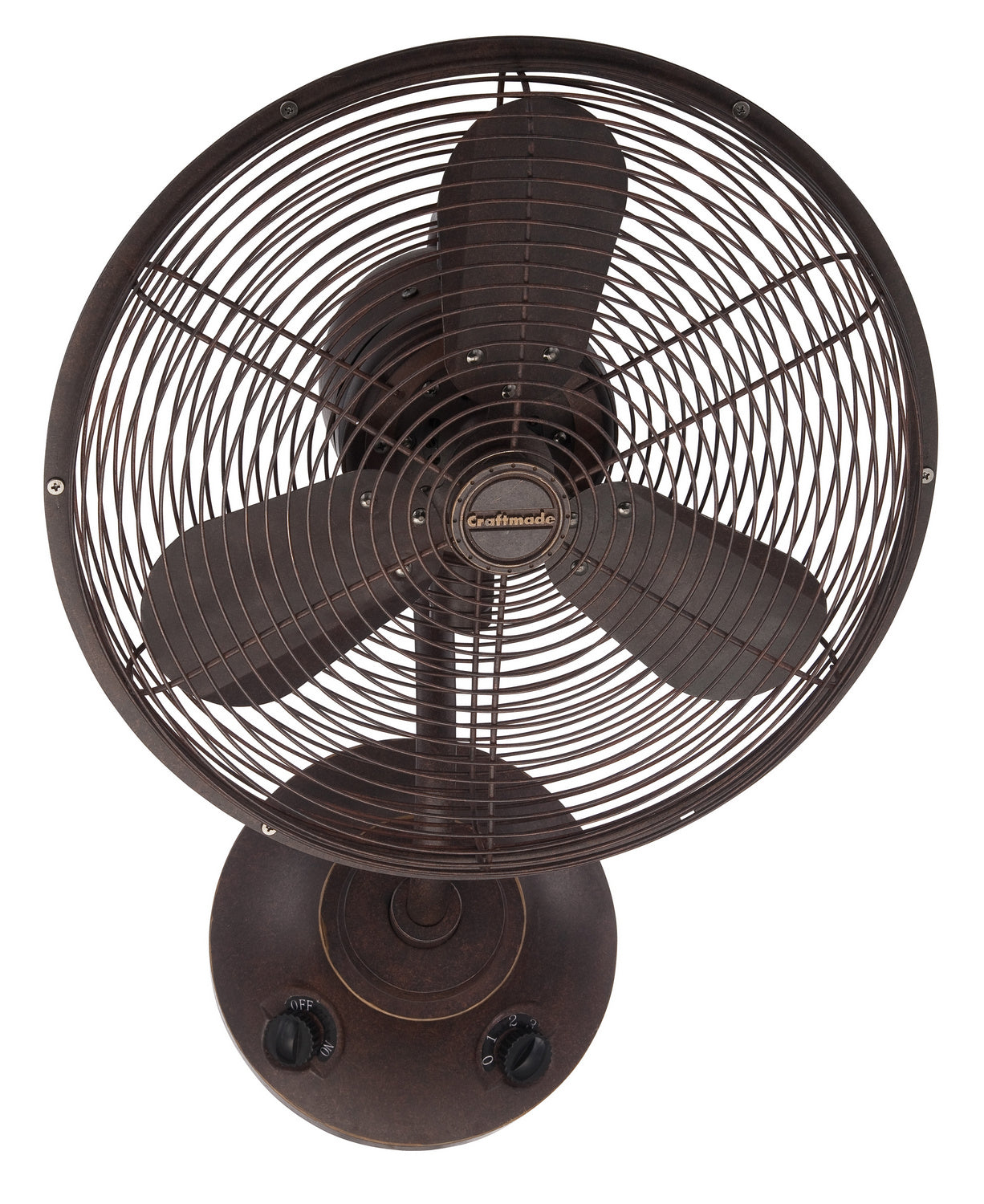 Bellows I Indoor/Outdoor Wall Mount Fan in Aged Bronze Textured