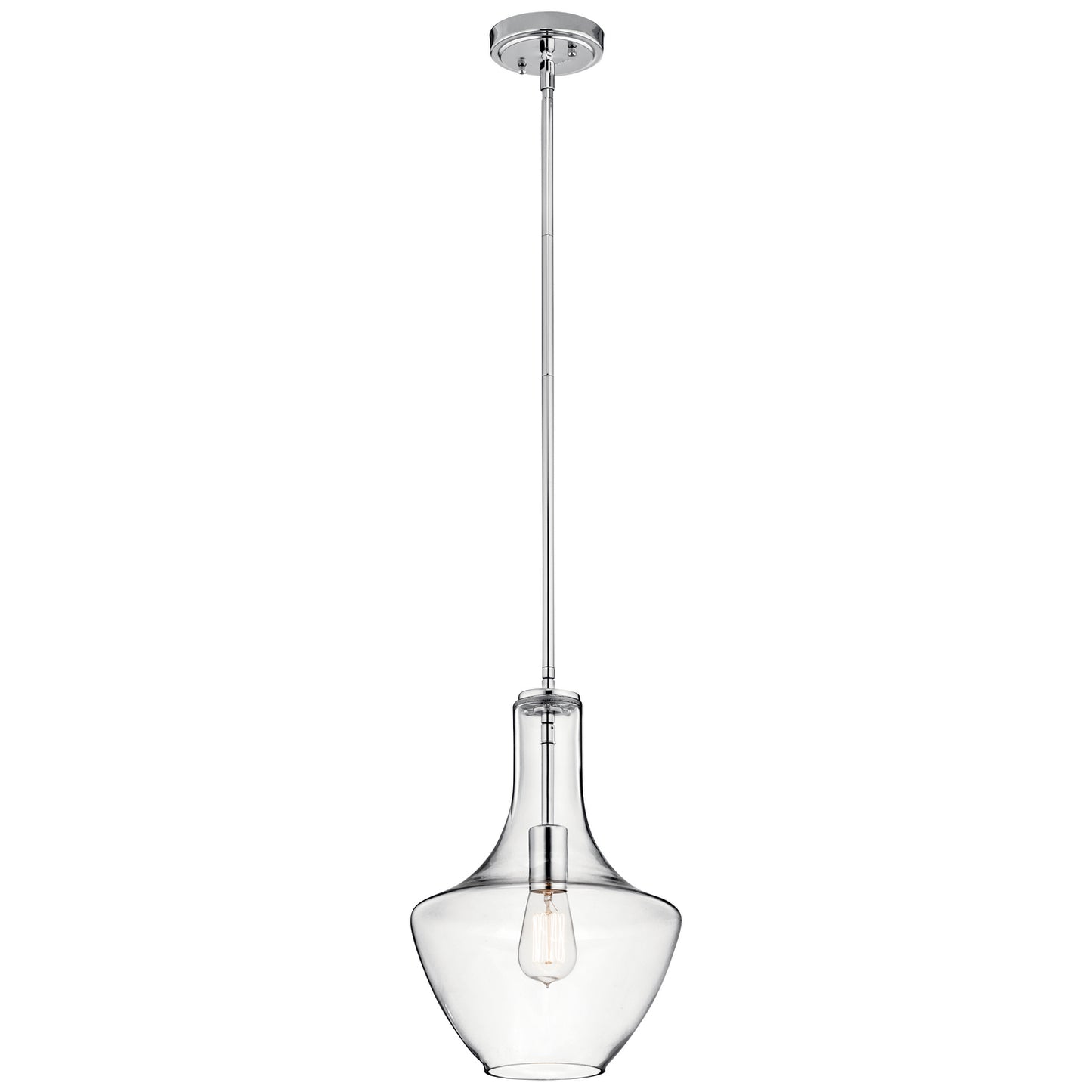 Everly One Light Pendant in Chrome