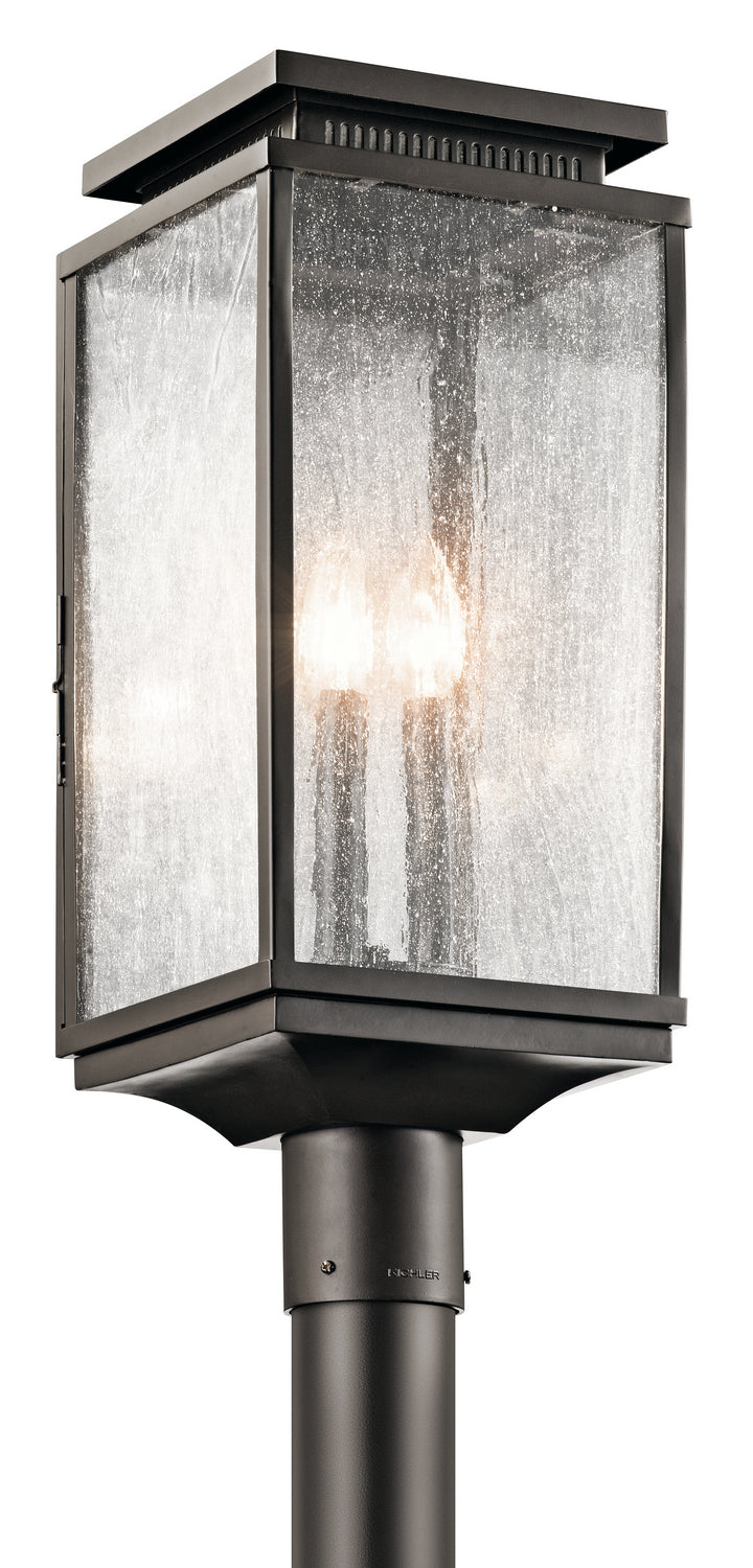 Manningham Three Light Outdoor Post Mount in Olde Bronze