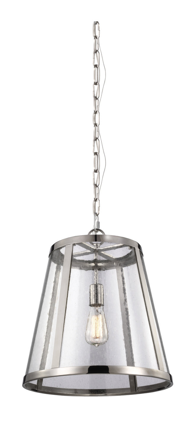 Harrow One Light Pendant in Polished Nickel