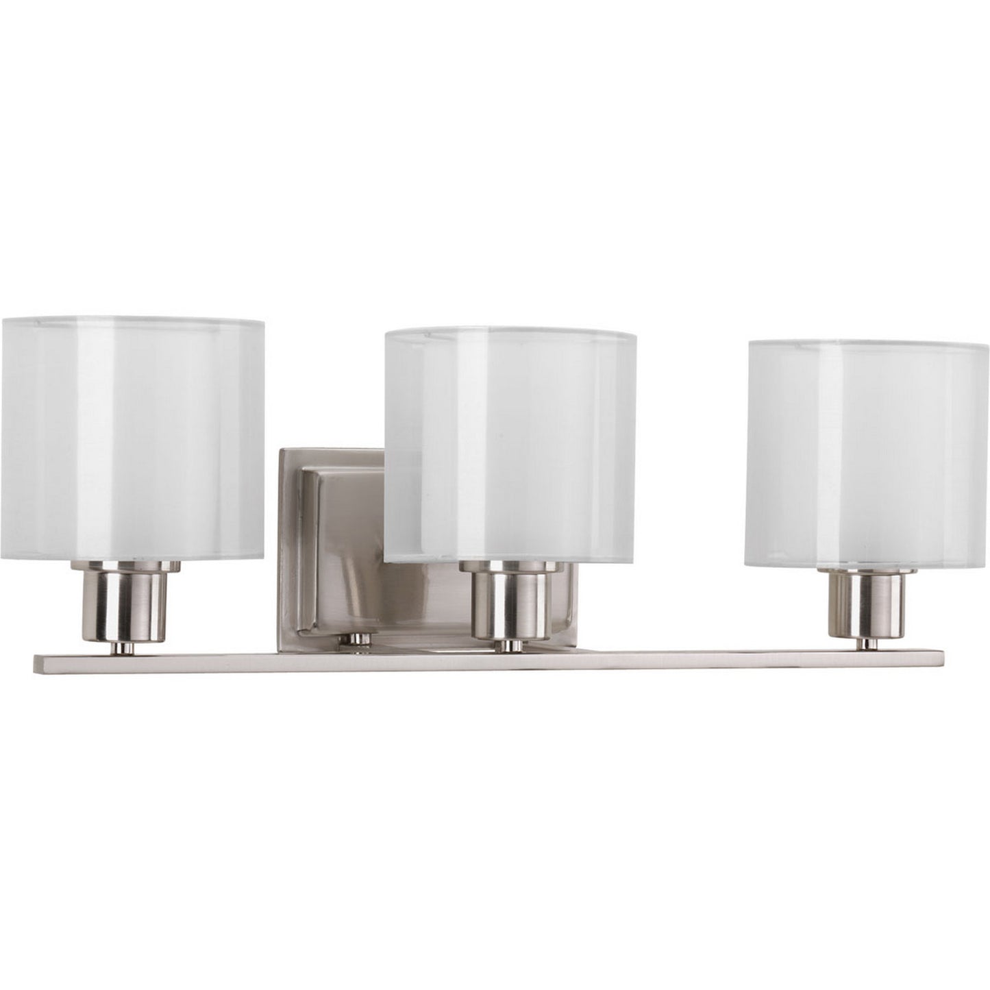 Invite Three Light Bath Bracket in Brushed Nickel