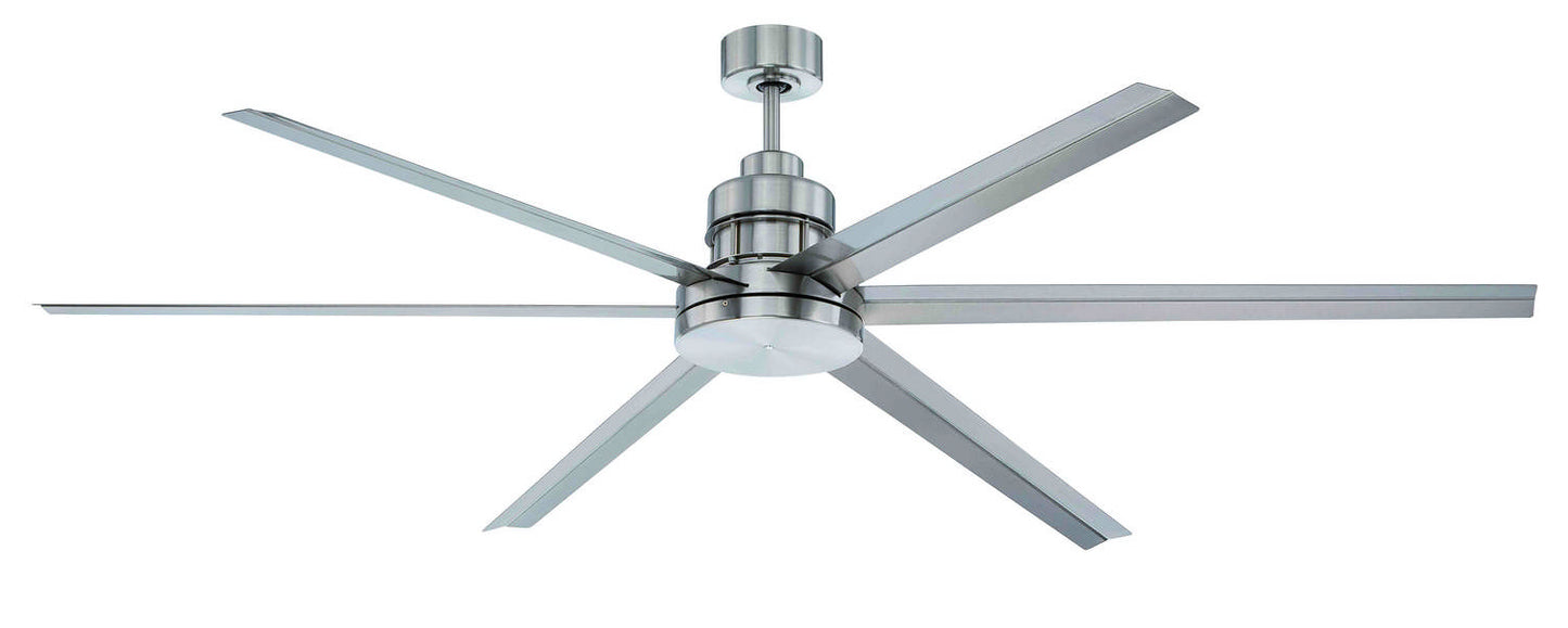Craftmade - MND72BNK6 - 72" Ceiling Fan - Mondo 72 - Brushed Polished Nickel